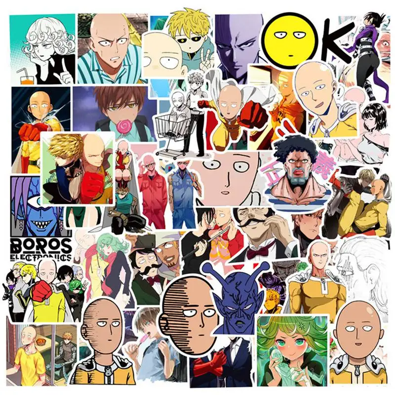 50 шт./компл. ONE PUNCH-MAN граффити наклейки бирка креативная игрушка стильный чемодан Пастер аниме наклейка
