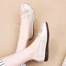 Г. Обувь на плоской подошве из натуральной кожи в стиле ретро мягкие Лоферы без шнуровки женские мокасины ручной работы с цветочным узором в стиле ретро, милые Zapatos Muj