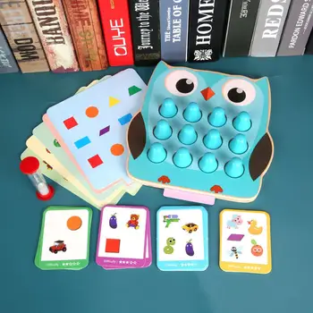 

Kid Training Memory Detective Puzzle Toy Wood Owl Shape Children Table Game Gift Brain Development Education Supplies