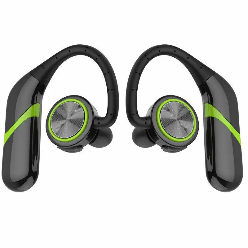 Беспроводная гарнитура TWS наушники с крючком Bluetooth 5 0 большая мощность для спорта
