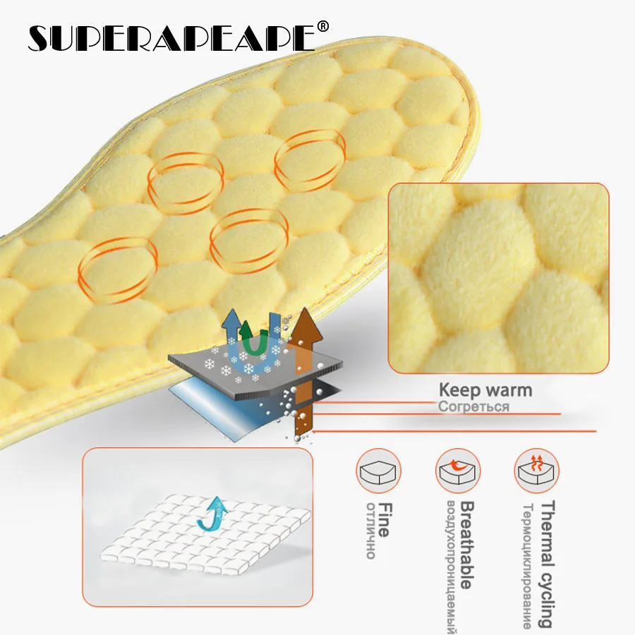 Теплые стельки с подогревом; подошва для обуви; зимняя толстая подкладка; теплая стелька из кашемира; теплые стельки; женская обувь; зимние сапоги; меховые стельки