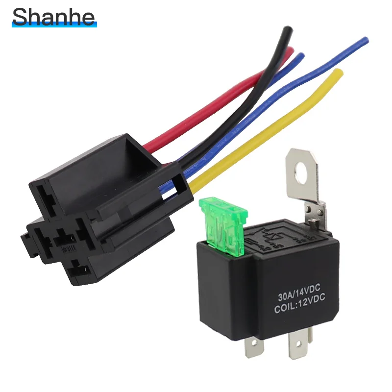 1 шт./компл. Авто плавленого вкл/выкл реле DC12V 30A 4 Pin-код печатная плата, электронное реле автомобильные реле с релейный разъём