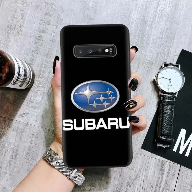 Автомобильный Логотип Subaru черный чехол для samsung Galaxy S10+ Plus Lite Note 10 9 8 S9 S8 J4 J6+ Plus S7 S6 Edge чехол для телефона Coq - Цвет: BA353-10