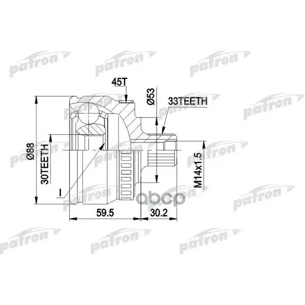 Шрус Наружн К-Кт Vw Passat 96- Patron Pcv1239 PATRON арт. PCV1239