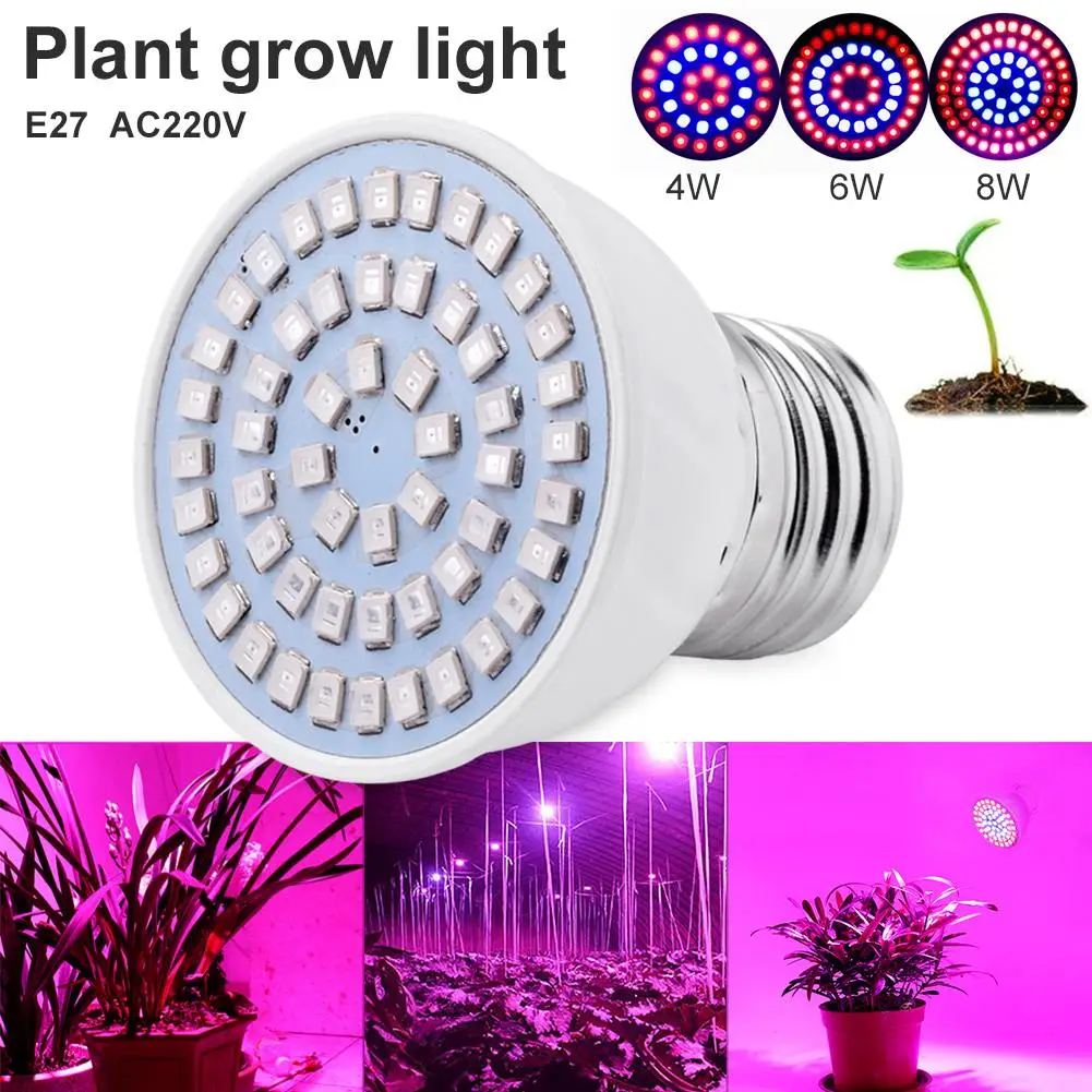 TSLEEN 10Pcs Led Grow Light E27 E26 220V Full Spectrum Red Blue Growing Spotlight Lamp For Hydroponics Flowers Plants Vegetables
