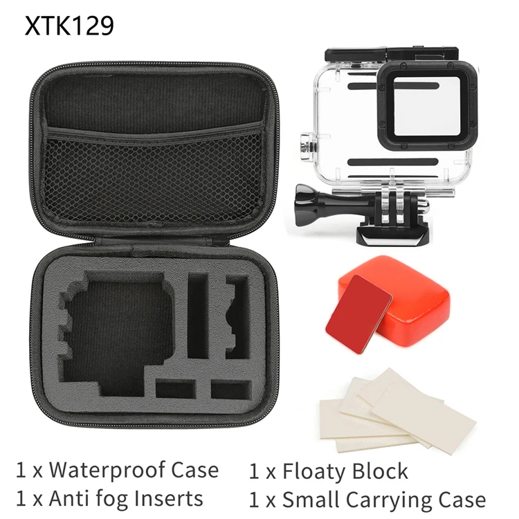XTK129 Стрелять 40 м подводный Водонепроницаемый чехол для GoPro Hero 5 Black Go Pro Hero 6 Камера Дайвинг Корпус крепление для gopro Hero 6 Аксессуар - Цвет: XTK129