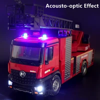 High Simulation Fire Rescue Truck With Sound Light Water Spray Multi-Function 62CM Large Size 270 Degree Rotation RC  Fire Truck 1