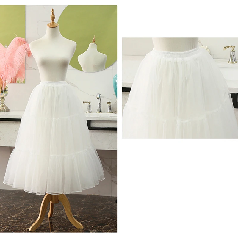 80CM Long Puffy Organza Skirt Halloween Women Crinoline Vintage Petticoat for Wedding Evening Cosplay Underskirt Rockabilly Tutu petticoat skirt petticoat underskirt wedding underskirt lolita petticoat flower girl underskirt wedding petticoat tulle tutu skirt