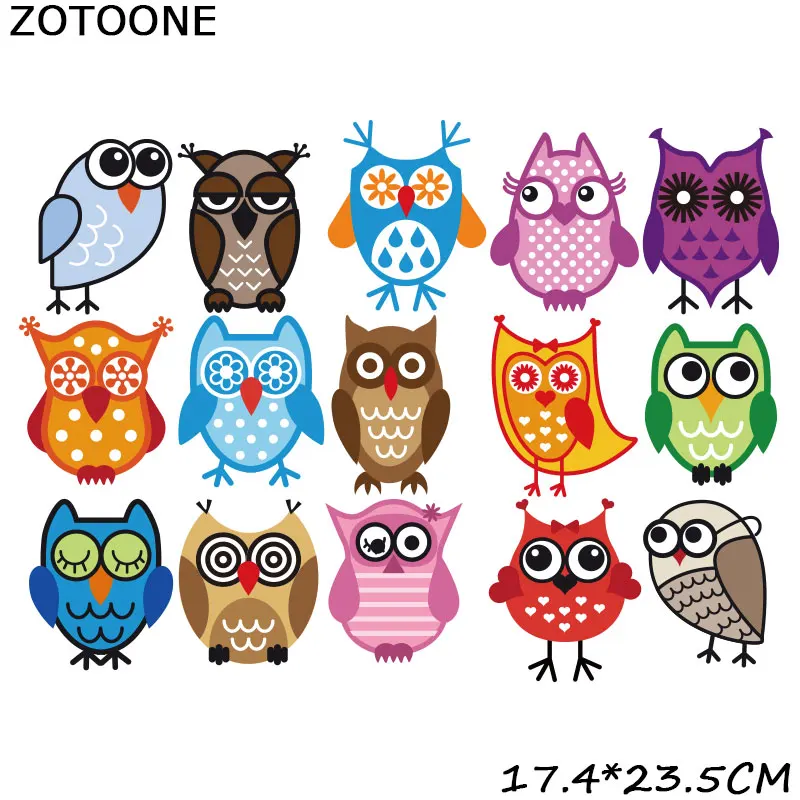 BZT0021 ZOTOONE Мультяшные комбинированные наклейки с животными для железной одежды, аксессуары для самостоятельной сборки, футболки, платья, моющиеся, с теплопередачей, H - Цвет: BZT0021