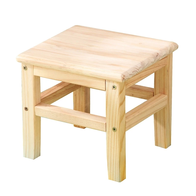

Solid wood stool round small bench fashion creative chair shoe square