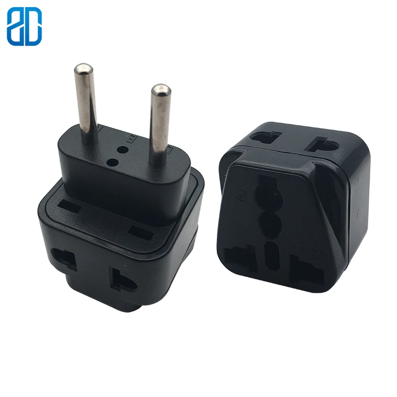 

1PCS EU Travel Plug 2 Pin EU European To US EU UK AU Universal Travel Adapter Plug Converter Wall Socket Small Plug Adaptor