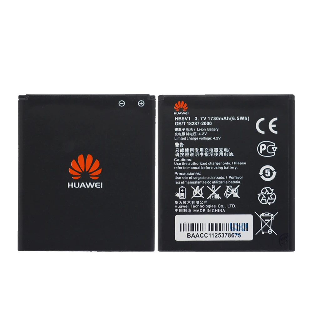 Оригинальный аккумулятор для HUAWEI HB5V1 1730 мАч Huawei Y300 Y300C Y511 Y500 T8833 U8833 G350 Y535C Y516