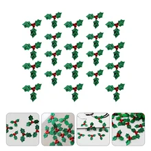 200 pçs natal handwork folhas acessório festa de natal diy folhas ornamentos