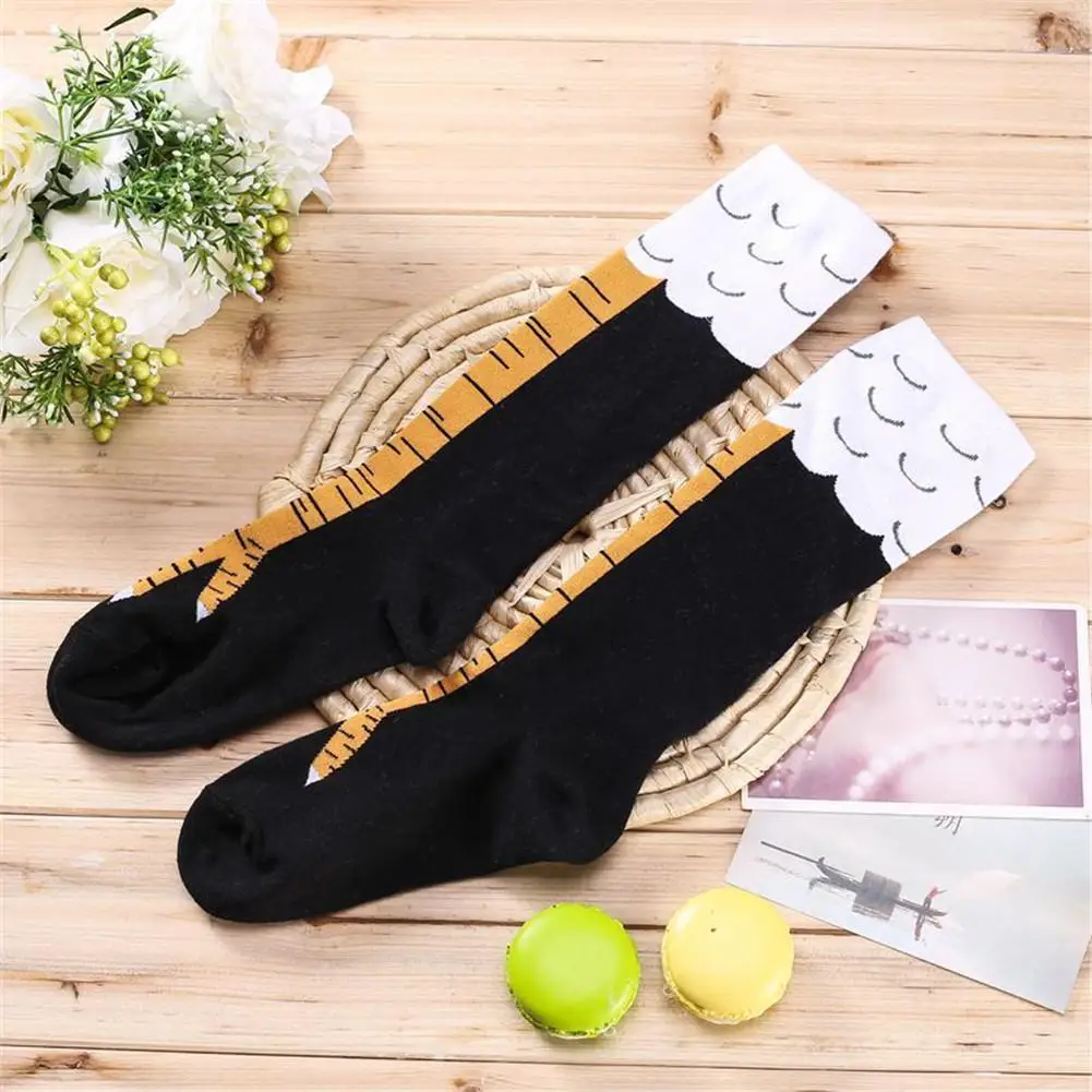 

Crazy Funny Chicken Legs Mid-Calf Gift Over The Knee Chicken Feet Pattern Socks Novel Slim Leg Stockings For Children Women Can