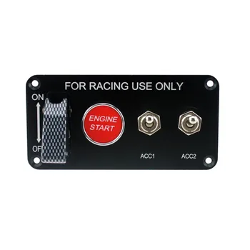 

Racing Car Boat Engine Start Push Button 4 in 1 Toggle Ignition Switch Panel