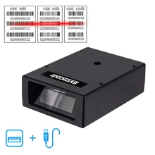 Escáner de código de barras con cable USB, lector de código de barras con conector USB, compatible con USB-HID e Interfaces de USB-COM, 1D o 2D