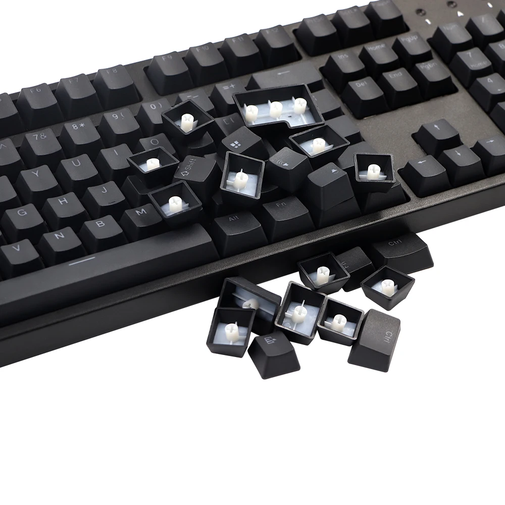 Pbt Double Shot Backlit Keycaps Teclado Mecânico Razer Keycap Corsair Strafe K65 K70 Logitech G710 Mais Branco Preto 131 Teclas - Imagem 4