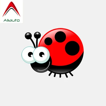 

Aliauto Lovely Motorcycle Car Sticker Cartoon Red Star Ladybug PVC Decoration Waterproof Reflective Creative Decal,10cm*8cm