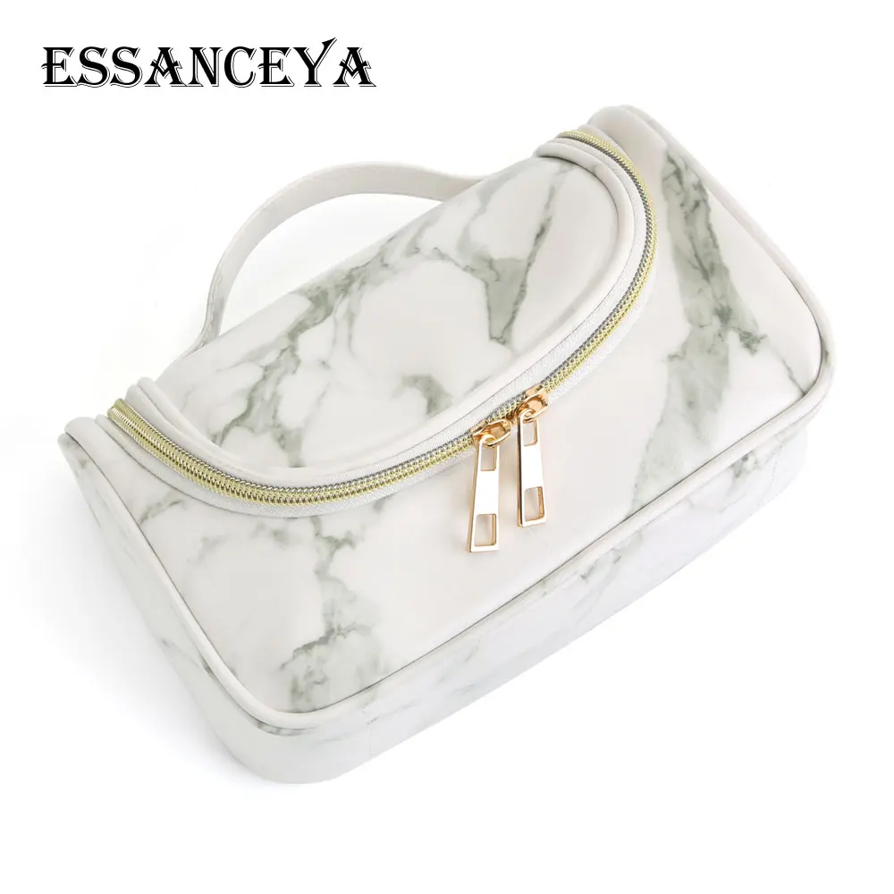 ESSANCEYA 1/3Pcs Marble Cosmetic Bag Case For Brushes PU Leather Storage Makeup Brush Organizer Purse Brushes Holder Travel Kits ESSANCEYA 1/3Pcs Marble Cosmetic Bag Case For Brushes PU Leather Storage Makeup Brush Organizer Purse Brushes Holder Travel Kits