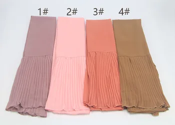 

NEW design Patchwork pleat bubble chiffon Wrinkle shawls hijab drape stitching muslim scarves/scarf 20 color 20pcs/lot