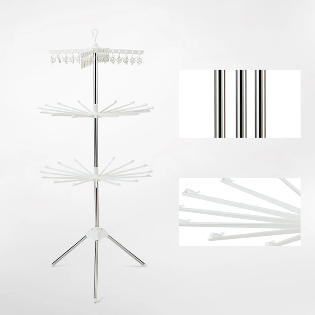 3 Tiers White Extendable Drying Rack Foldable Clothes Drying Laundry Rack 3 Tiers White Extendable Drying Rack Foldable Clothes Drying Laundry Rack
