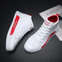 Мужская обувь; сезон осень; Новинка года; Корейская версия тренда; Спортивная повседневная обувь; Мужская обувь; высокая обувь