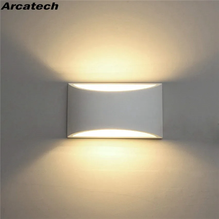 Светодиодный настенный светильник 6 Вт настенное бра из гипса с вертикальным