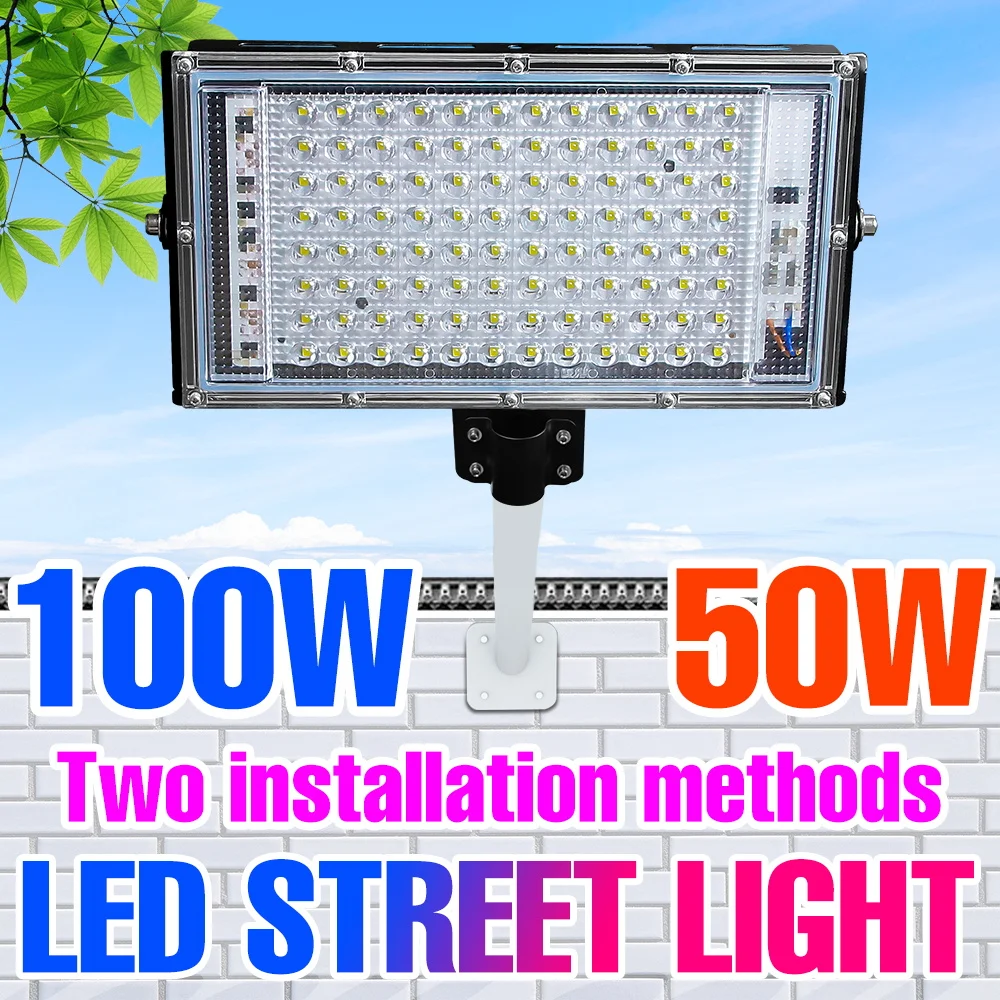 LED Floodlights 100W 50W LED Garden Lights Outdoor IP65 Waterproofs AC 220V 230V 240V Street Lamps For Garden Landscape Lighting