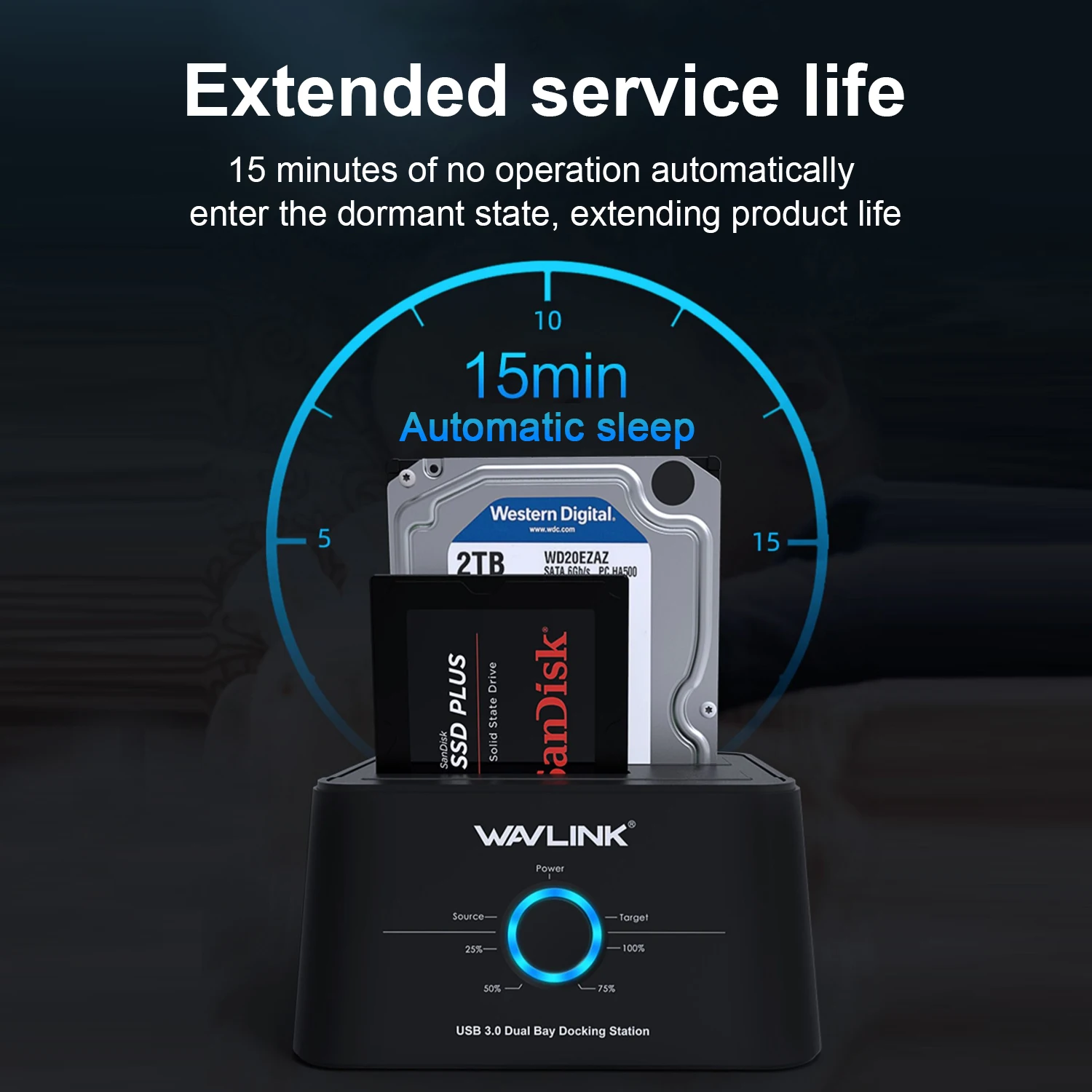 Wavlink HDD док станция Sata жесткий диск Корпус SATA к USB 3 0 адаптер для 2 5 SSD чехол HD