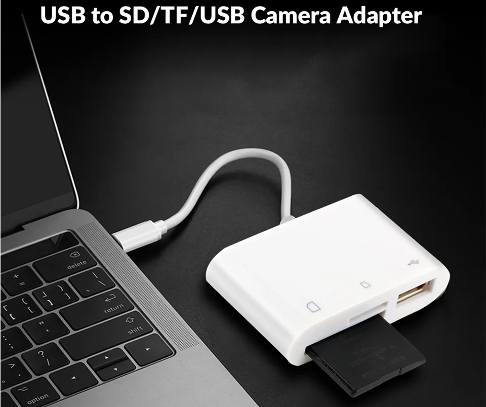 3 в 1 кард-ридер адаптер USB C USB-C к USB SD/TF камера кард-ридер адаптер для iPad Pro samsung Galaxy S9/S8 huawei P20Pro ect