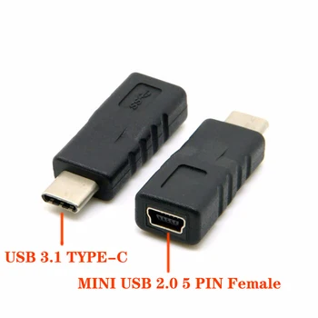 

USB 3.1 Type C Male Connector to Mini USB 2.0 5Pin Female Data Adapter