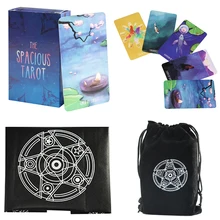 

Classic Tarot Family Card Game Party Deck Divination Board Game Oracle Cards English PDF Guide Premium Suede Tote Bag Linen Mat