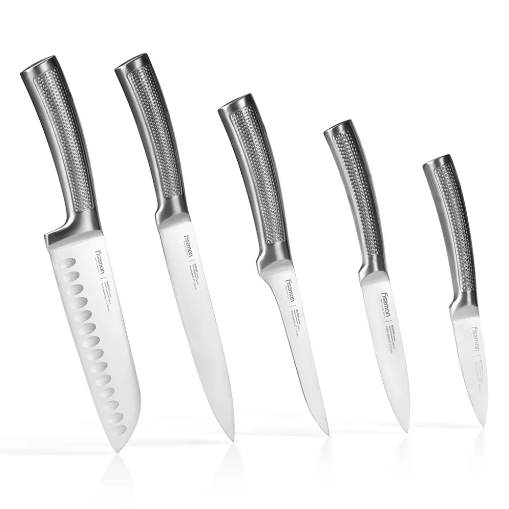 Juego de cuchillos de cocina de acero inoxidable serie NATORI con juego de cuchillos de Block-5pcs de acero inoxidable