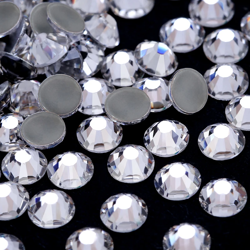 Hot Fix Rhinestones Hotfix Rhinestone Crystal Clear AB Flatback Iron On Strass Stones Hot Fix Rhinestones for Needlework Decorations Clothes Beads