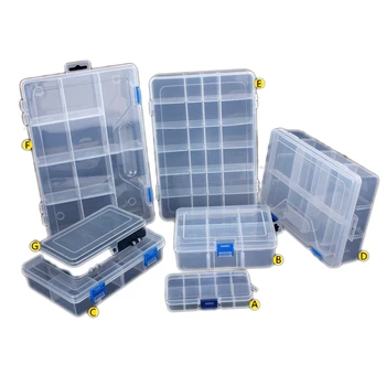 

Adjustable Components Compartment Storage Organizer Detachable Portable Tool Box Electronic Drill Screw Beads Storage Toolkit