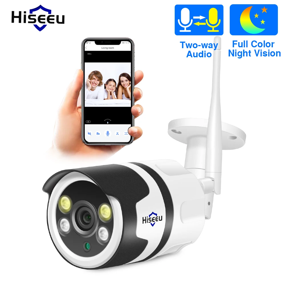 Наружная IP камера Hiseeu с Wi Fi 1080P 720P Водонепроницаемая беспроводная