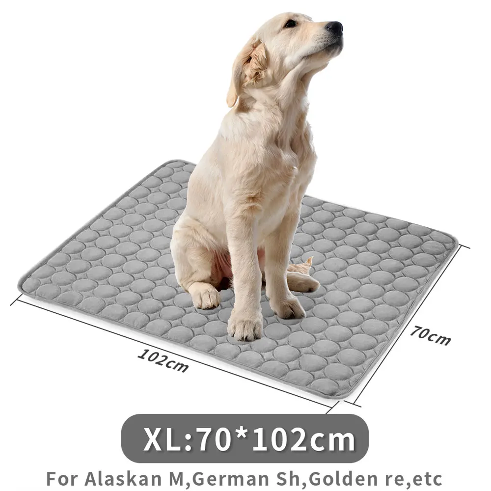 Коврик для домашних животных летний коврик прочный легкий хлопок дышащая подушка тепловое облегчение удобные дышащие коврик кровать холодильник с изображением собаки не токсичный Кот