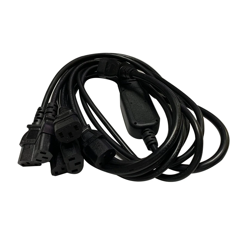 10 шт. 1,5 м C14-6* C13 IEC320 C14 штекер для 6* IEC320 C13 Женский удлинитель питания шнур 3*0,75 мм квадратный PDU шасси UPS