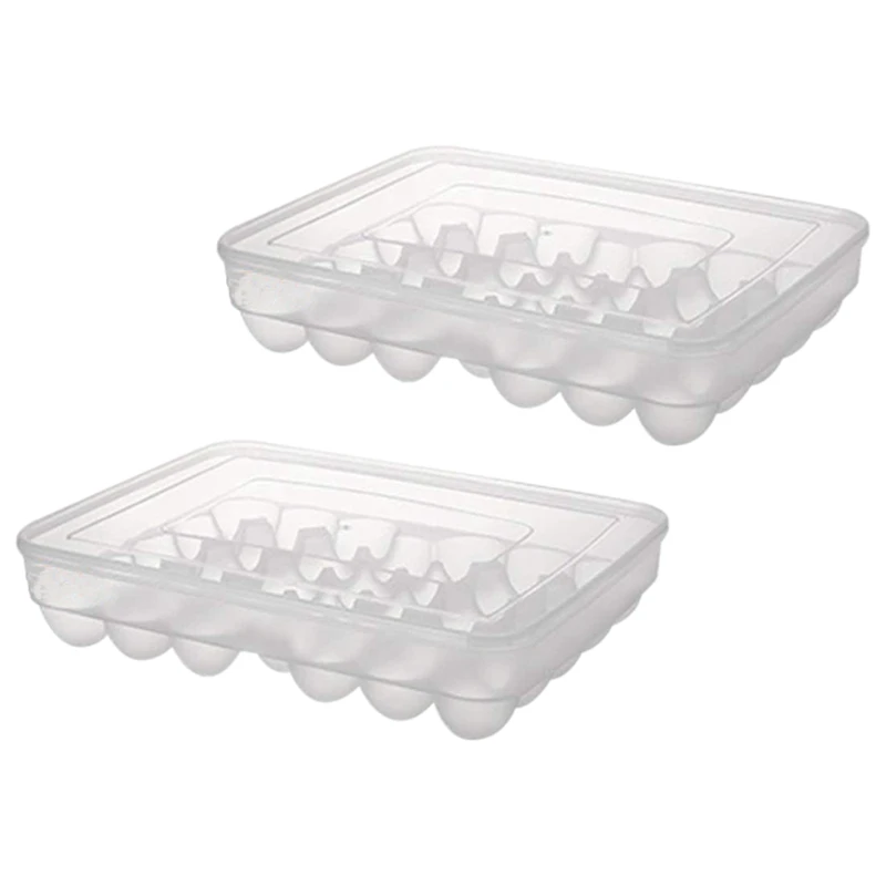 34 Grid Egg Storage Box Food Container Refrigerator Kitchen Transparent Shelf 2 PACK | Дом и сад