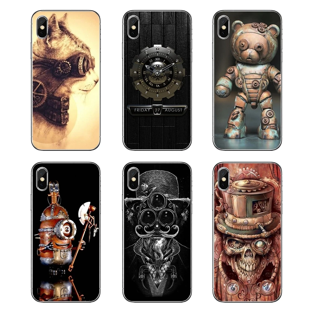 Прозрачный чехол из ТПУ для Xiaomi Mi A1 A2 5X 6X 8 lite SE Pro Max Mix 2 2S 3 Mi5 Mi5S steampunk fotocamera Machine Anime Art