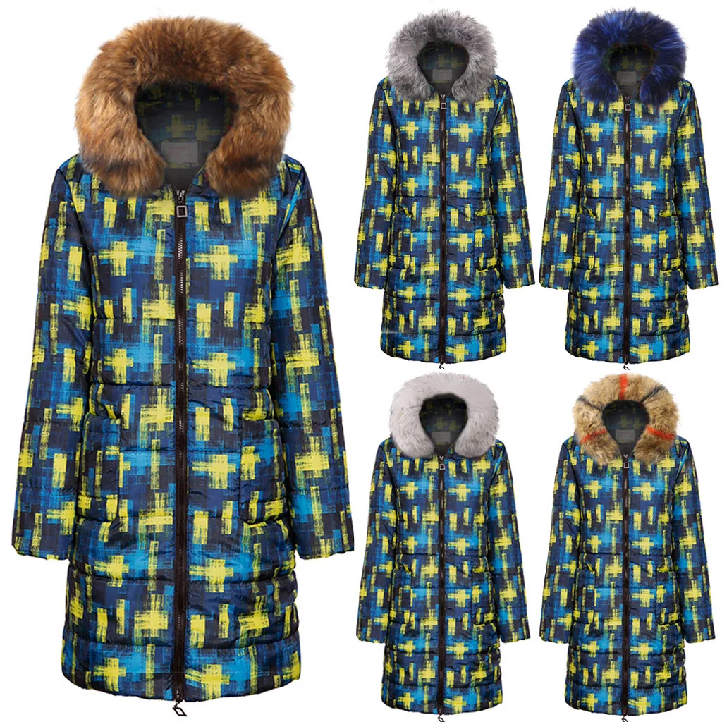 Chaquetas mujer, пальто для женщин, зимнее, с принтом, длинное, хлопковое, для девушек, пальто и куртки, для женщин, стеганые куртки, пальто, верхняя одежда