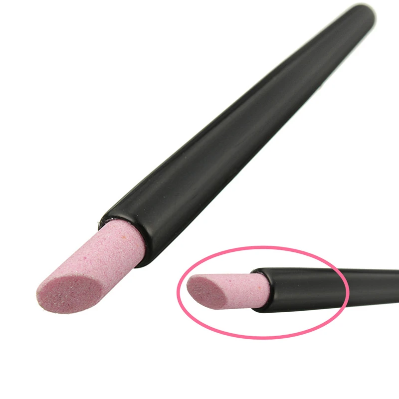 1pc Quartz Stone Nail Cuticle Remover Dead Skin Pusher Trimmer Pen Scrub Manicure Nail Care Tool