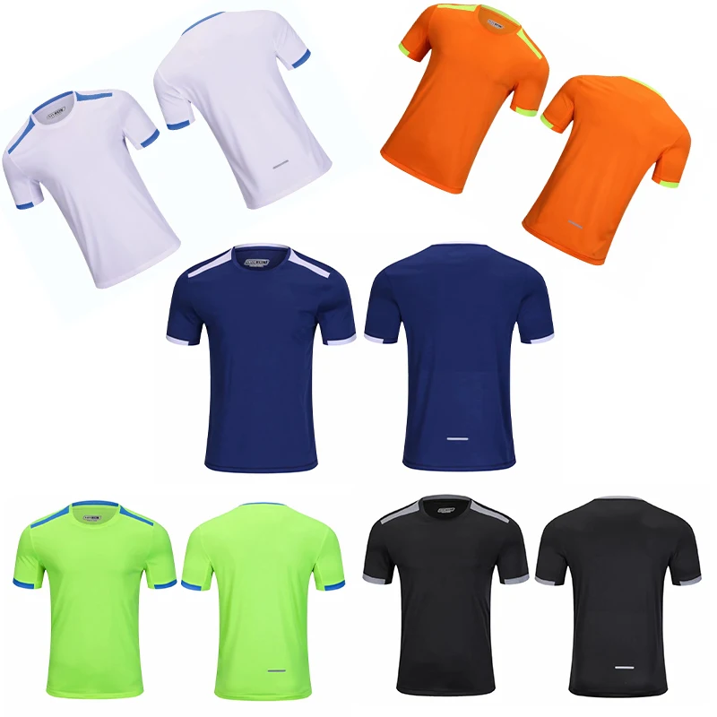 Красная футболка для взрослых Зеленая Мужская Спортивная с коротким рукавом и