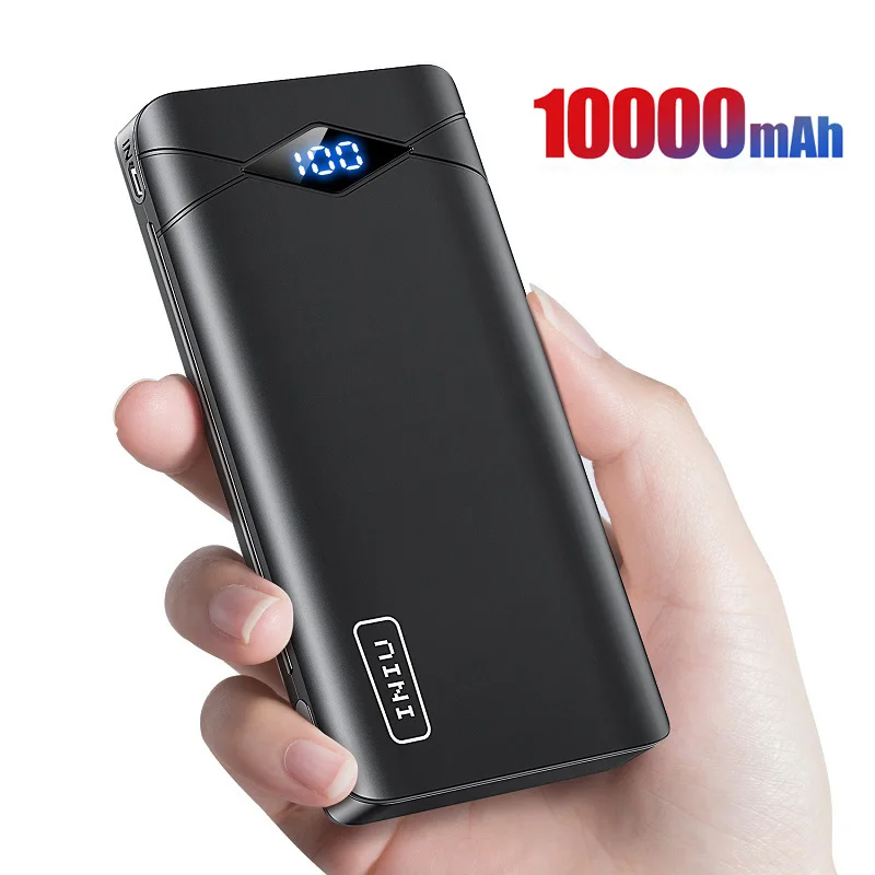 INIU внешний аккумулятор 10000 мАч светодиодный дисплей двойной 3A USB портативное