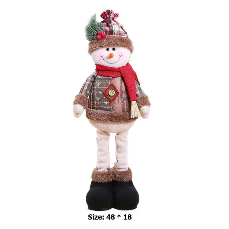 Snowman Рождественский висячий эльф сидящий плюшевая кукла отличный короткий плюш PP хлопок наполнение бизнес Рождественский подарок детям - Цвет: Snowman