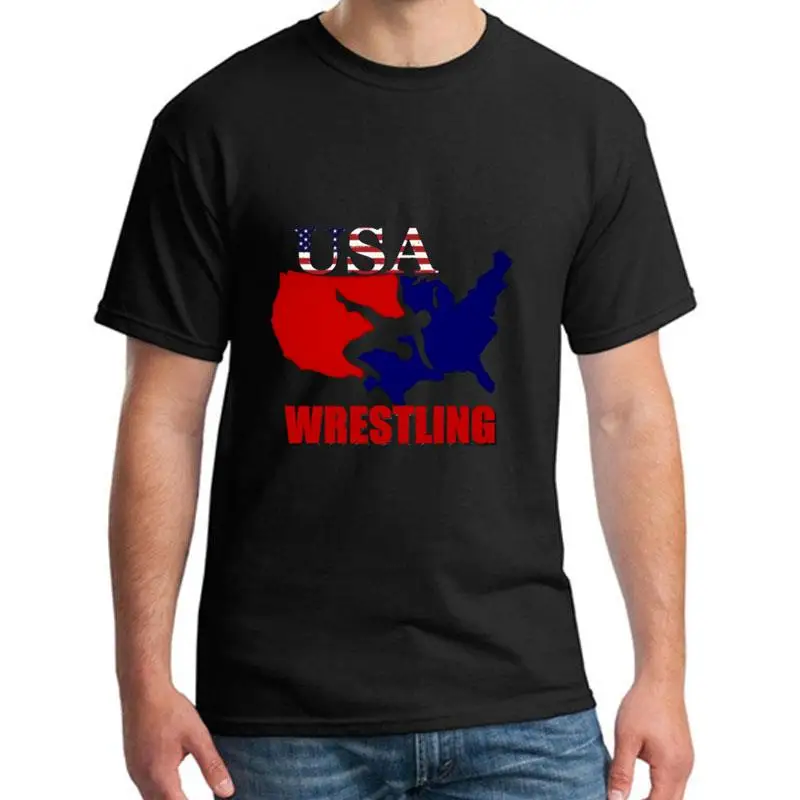 

Hilarious usa wrestling tshirts homme big size s~5xL 100% cotton hiphop