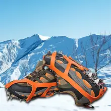 18-зуб нержавеющая сталь non-slip альпинизм, заклепки, кошки, нескользящая обувь, ботинки снега льда, альпинизма, лед climbingW