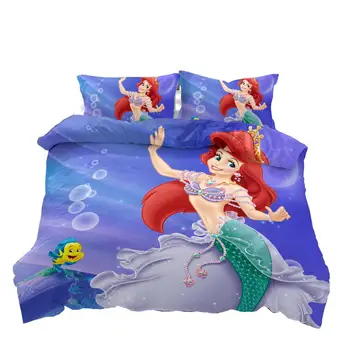 

Cartoon Mermaid Series Duvet Cover Sets,Underwater World Beauty Mermaid,Home Bedding Sets,Include:1Duvet Cover+2Pillowcases