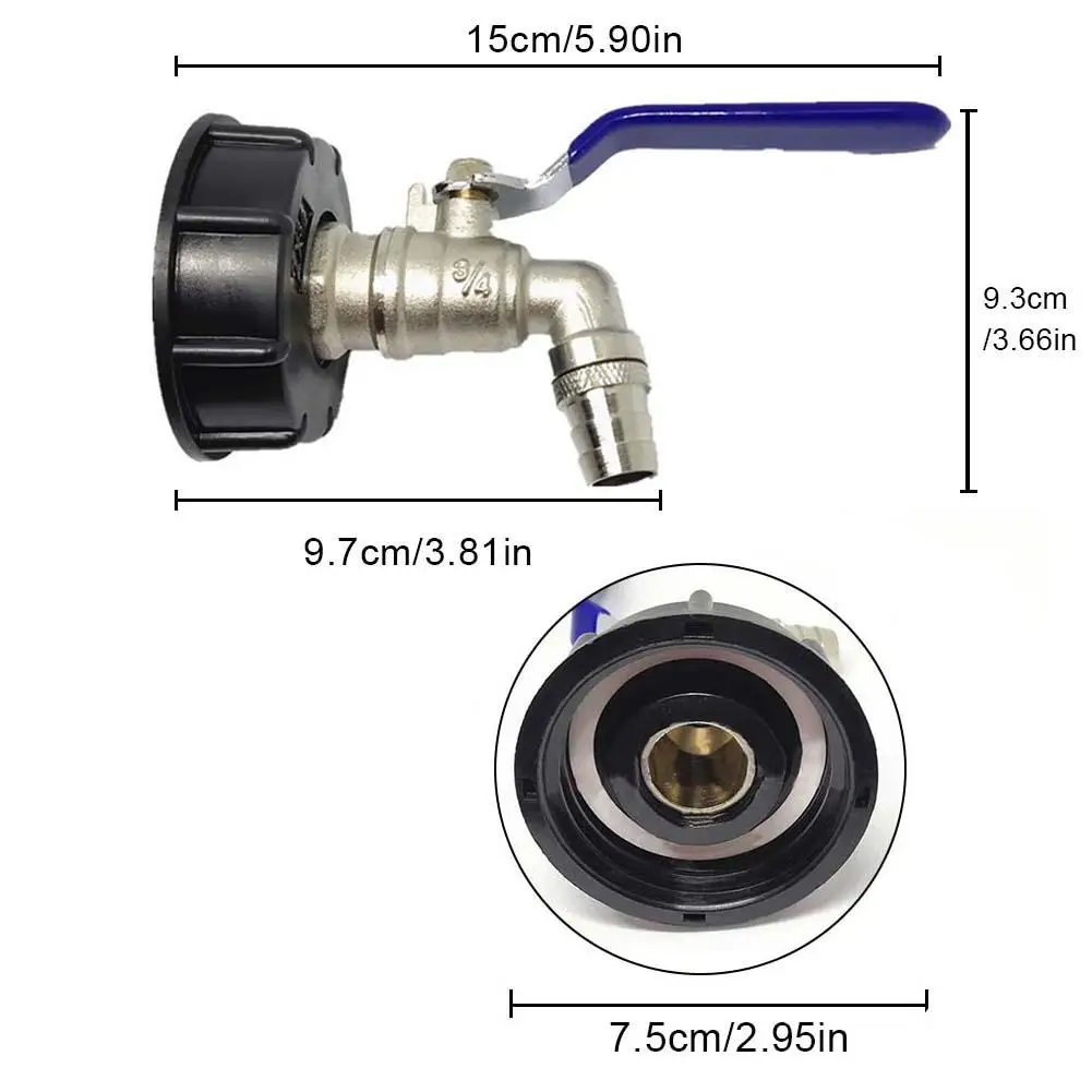 IBC Adapter Garden Water Tank Connector Rainwater Tank Adapter Tap Water Connectors Garden Supplies Connection Drain Dropship#D