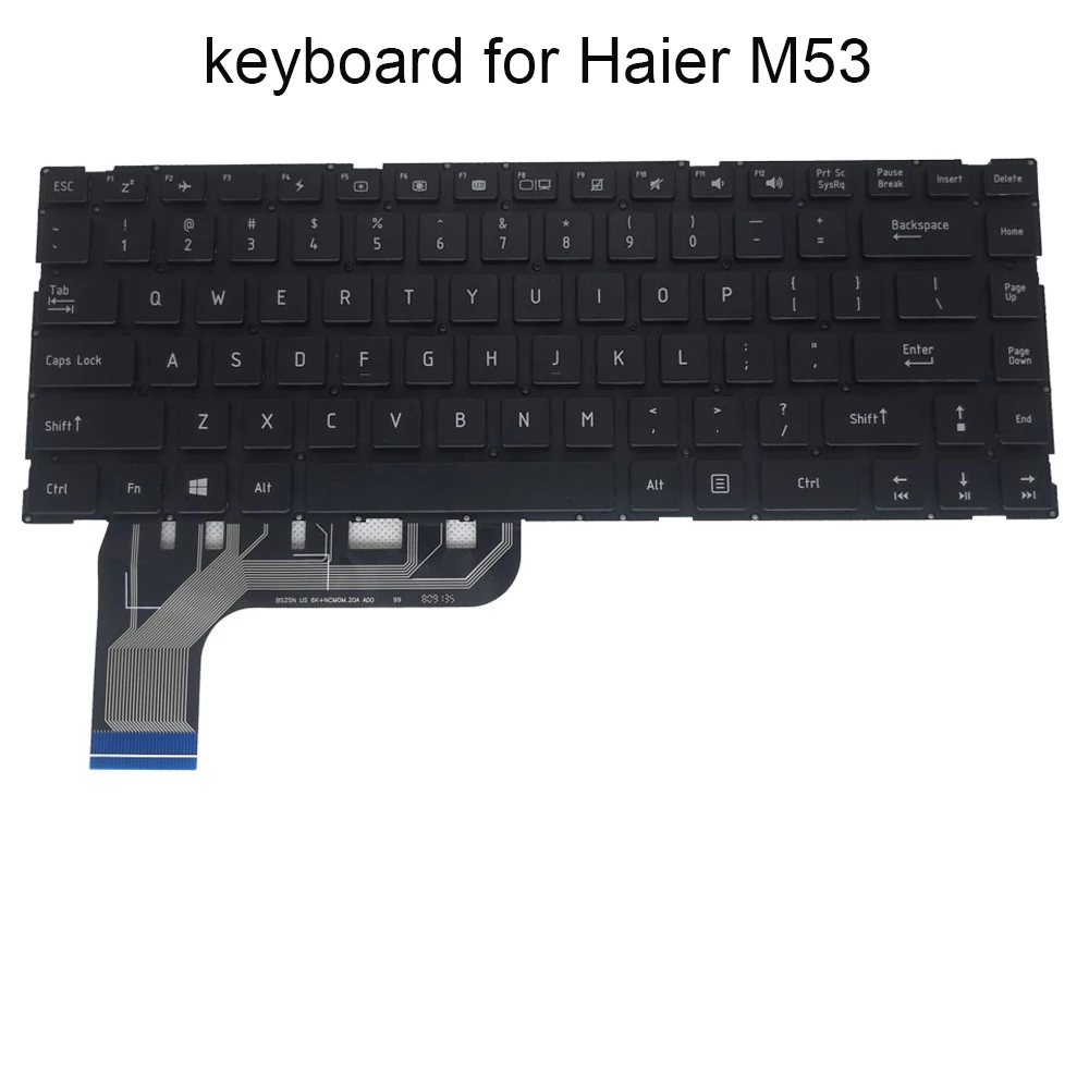 portátil Haier M53 US QWERTY, piezas de repuesto ordenadores portátiles, notebook, PC, KB, color negro|Teclados de repuesto| - AliExpress